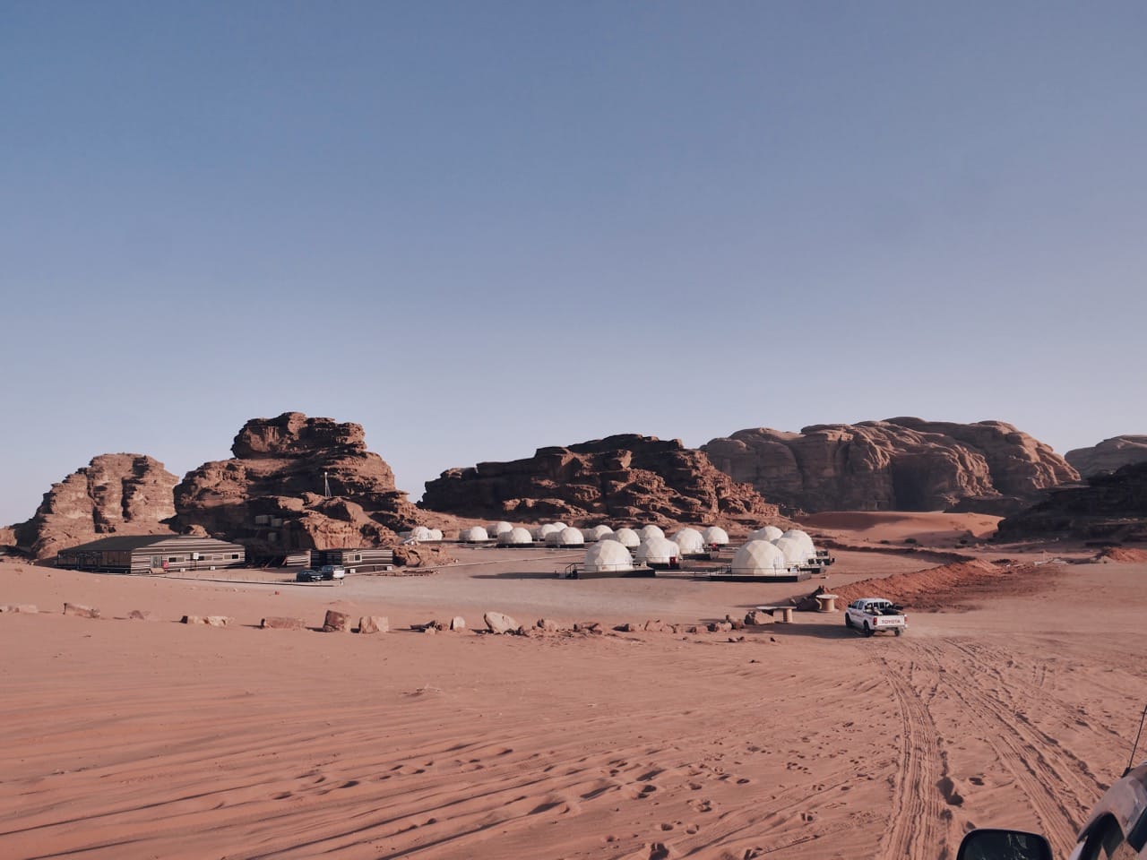 tents in the desert